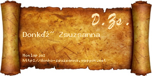 Donkó Zsuzsanna névjegykártya