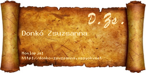 Donkó Zsuzsanna névjegykártya